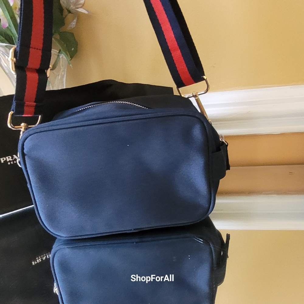 Prada Luna Rossa Black & Red pouch Travel bag Toiletry Dopp Kit Shavin… - Picture 12 of 16